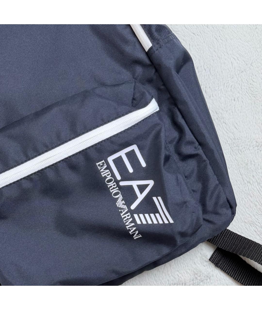 EA7 Темно-синий синтетический рюкзак, фото 4