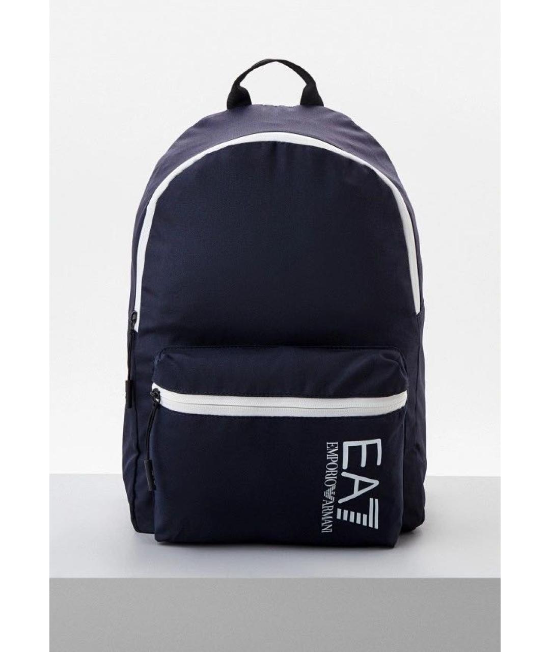EA7 Темно-синий синтетический рюкзак, фото 7