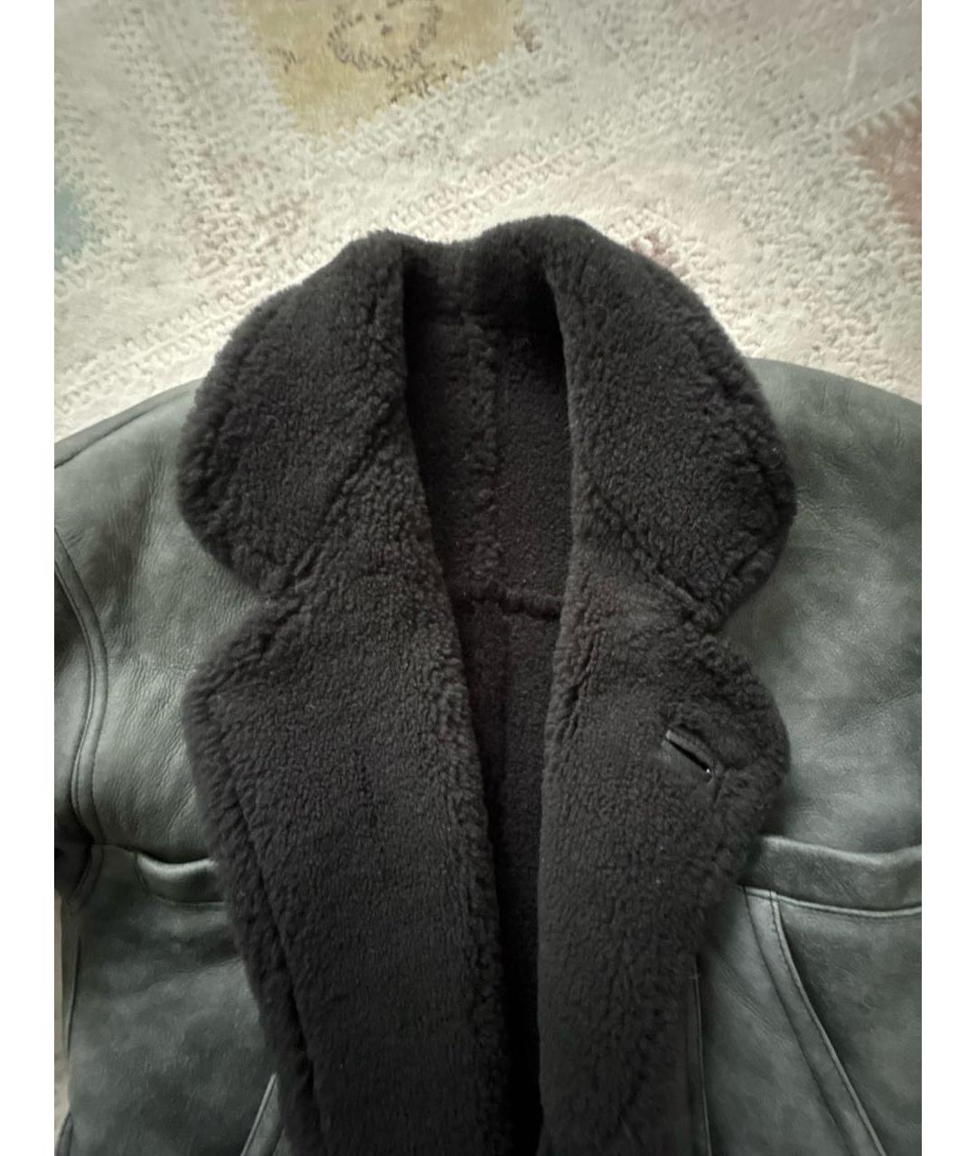 SANDRO Серая кожаная дубленка, фото 3