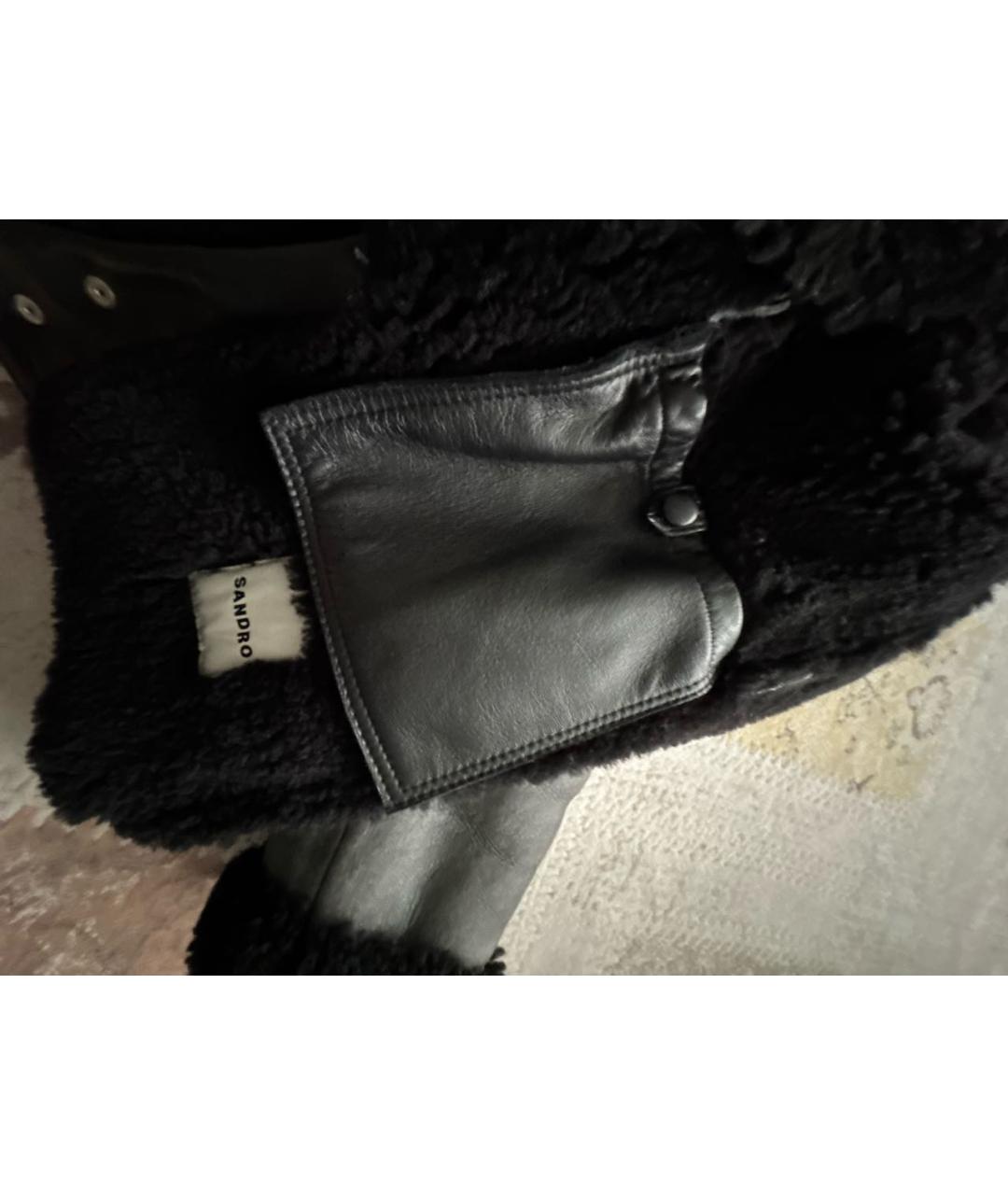 SANDRO Серая кожаная дубленка, фото 6