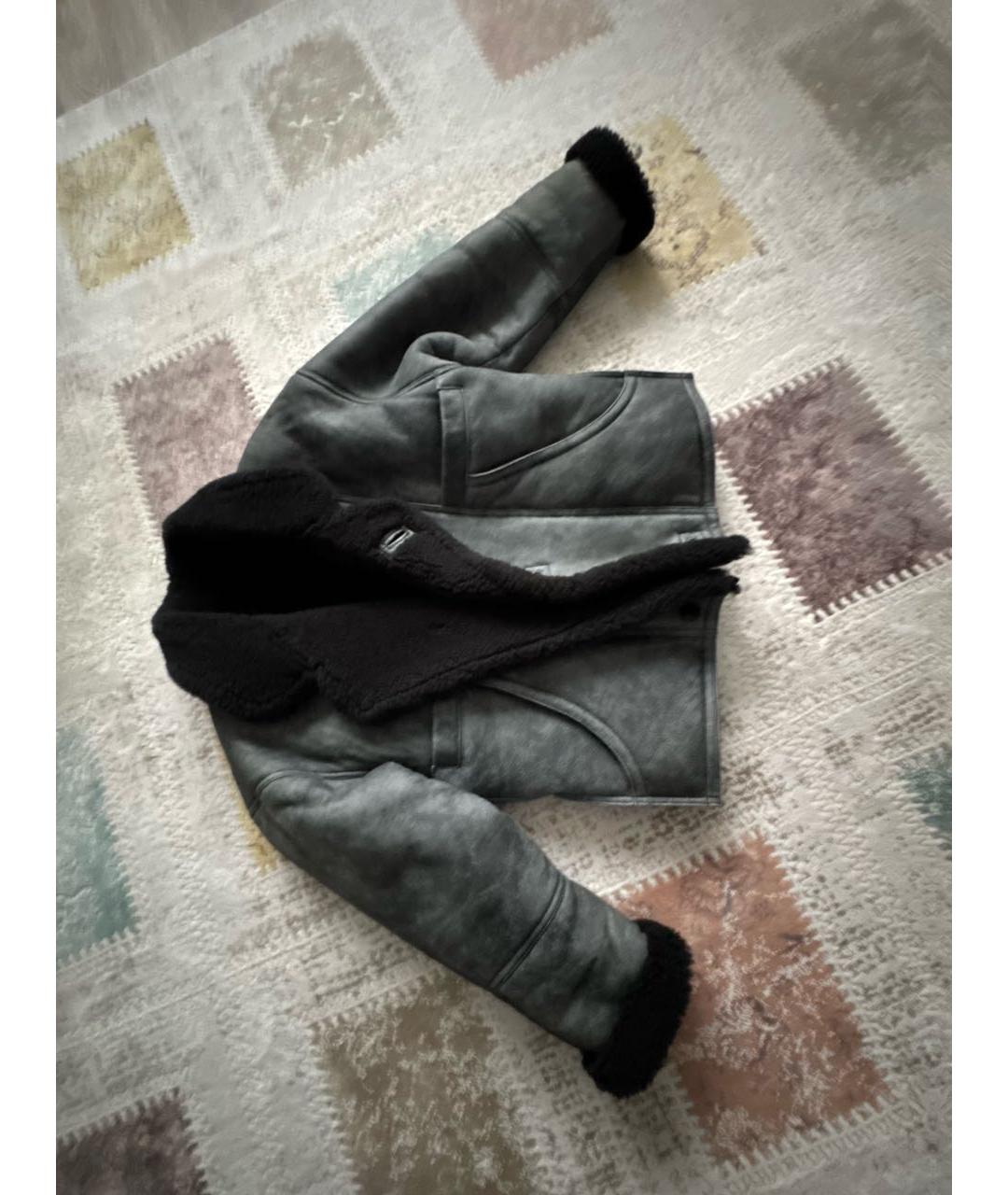 SANDRO Серая кожаная дубленка, фото 7