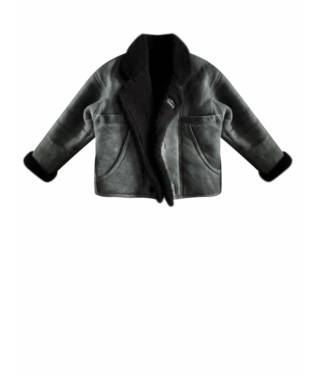 SANDRO Серая кожаная дубленка, фото 1