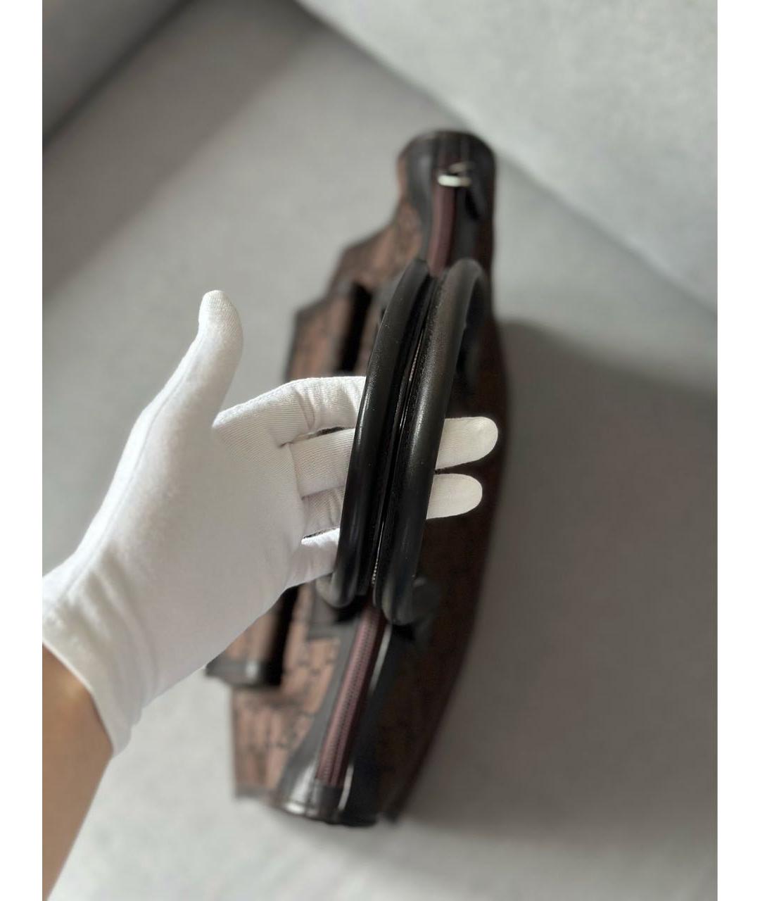 GUCCI Коричневая тканевая сумка тоут, фото 7