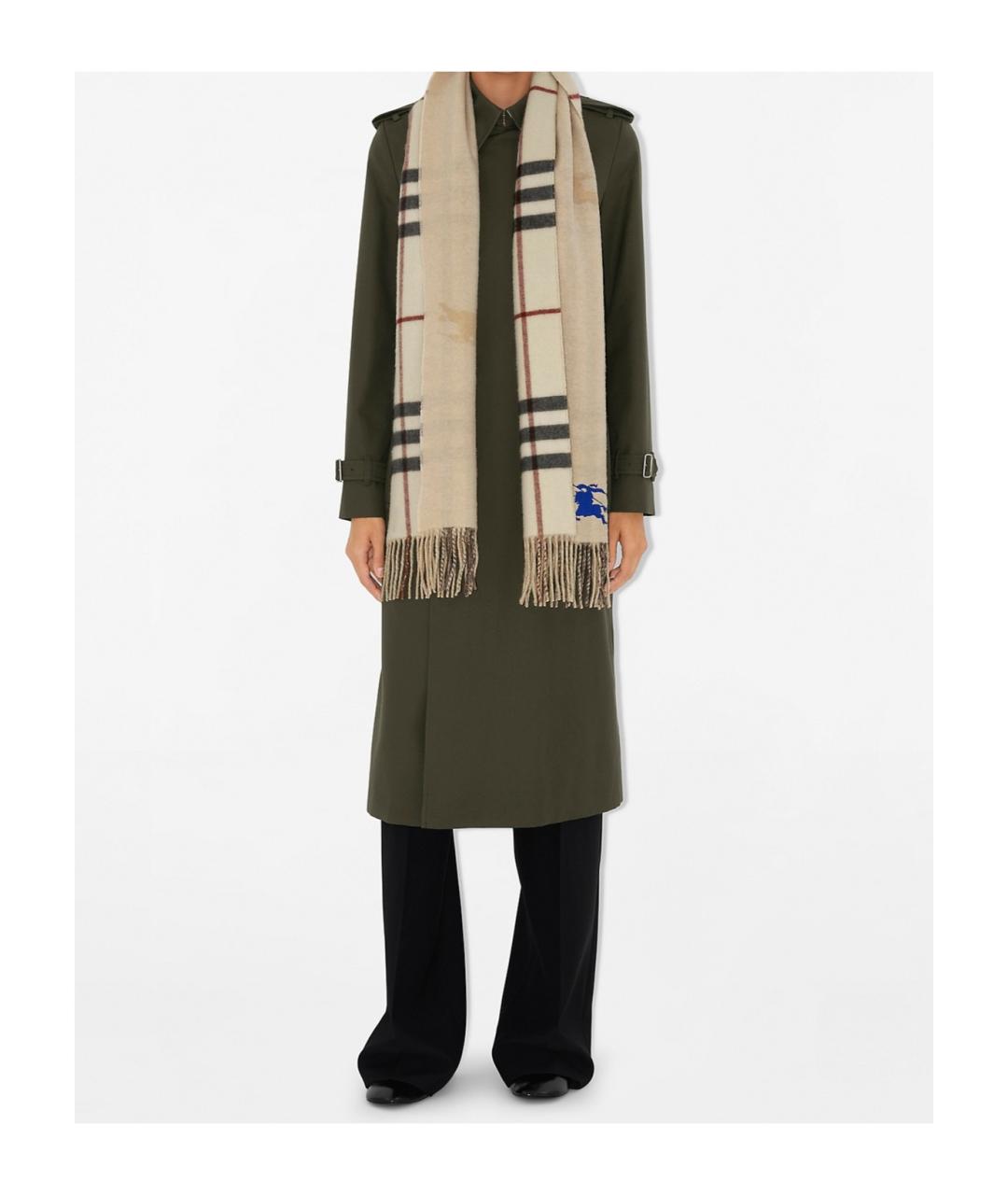 BURBERRY Бежевый шарф, фото 4