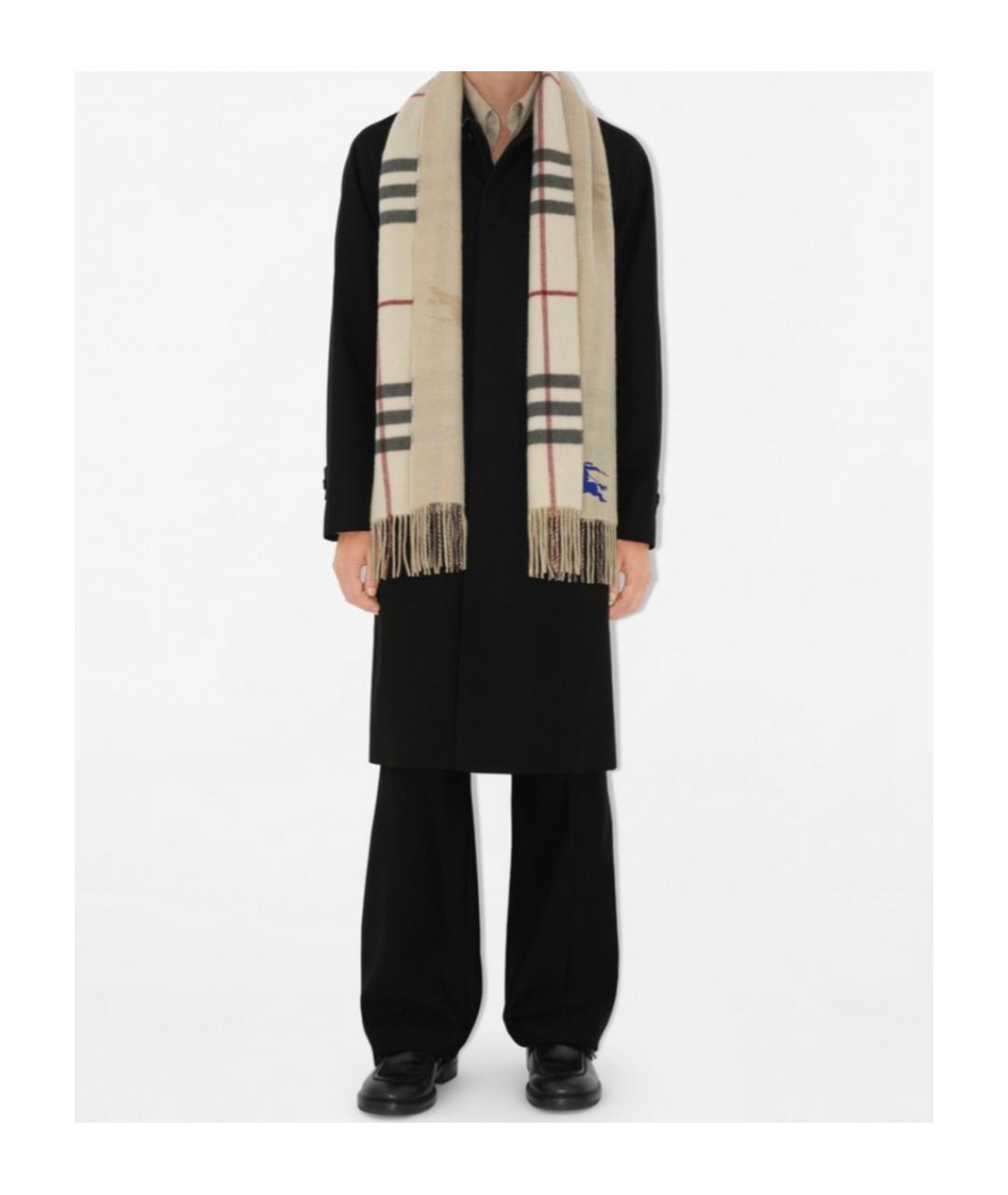 BURBERRY Бежевый шарф, фото 3