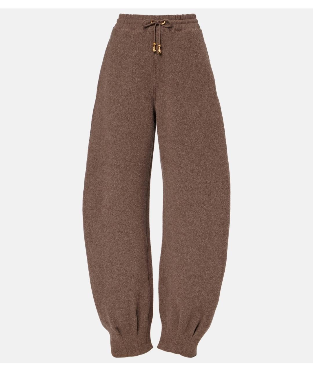 SCHIAPARELLI Коричневые шерстяные брюки широкие, фото 4