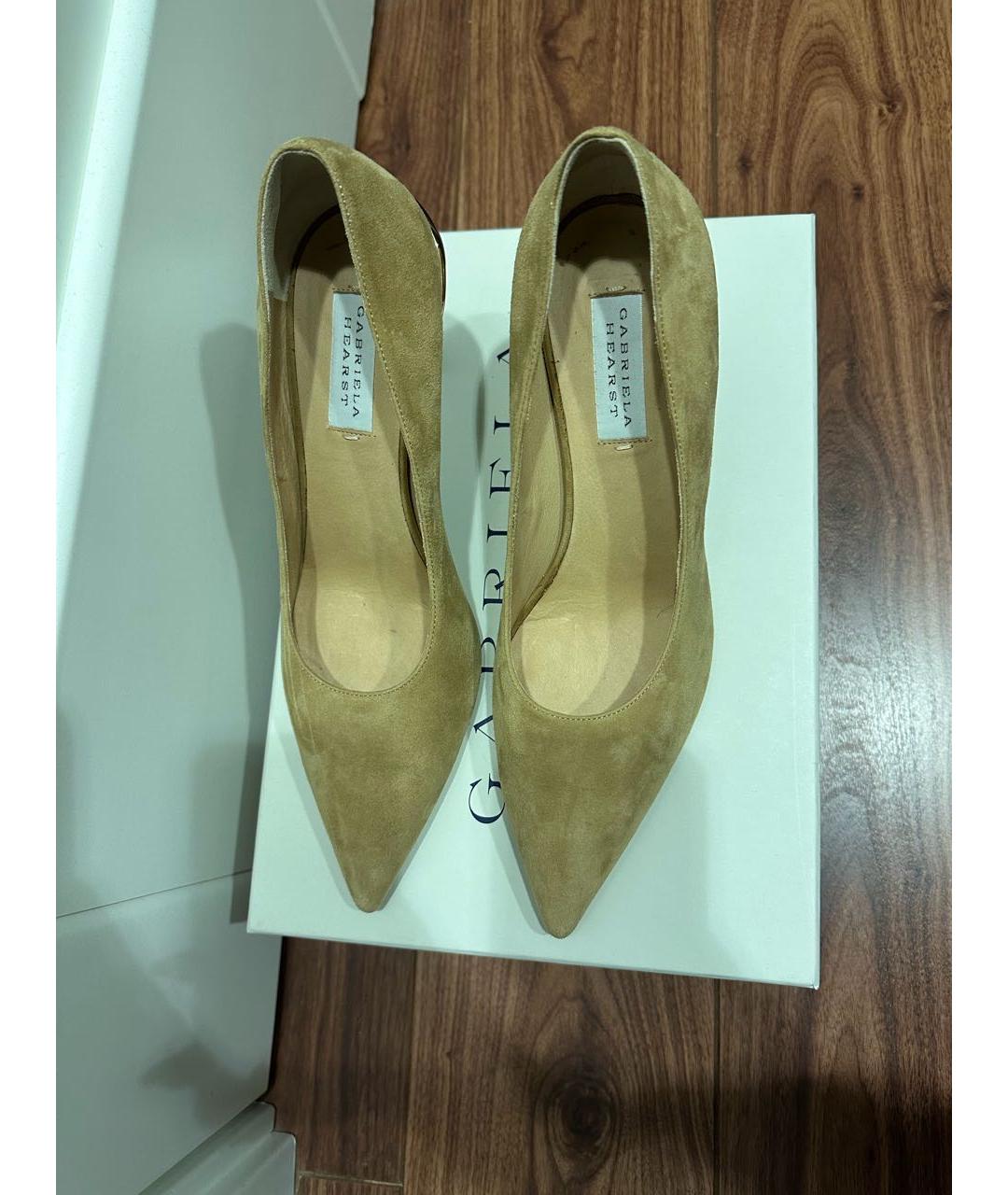 GABRIELA HEARST Бежевые замшевые туфли, фото 2