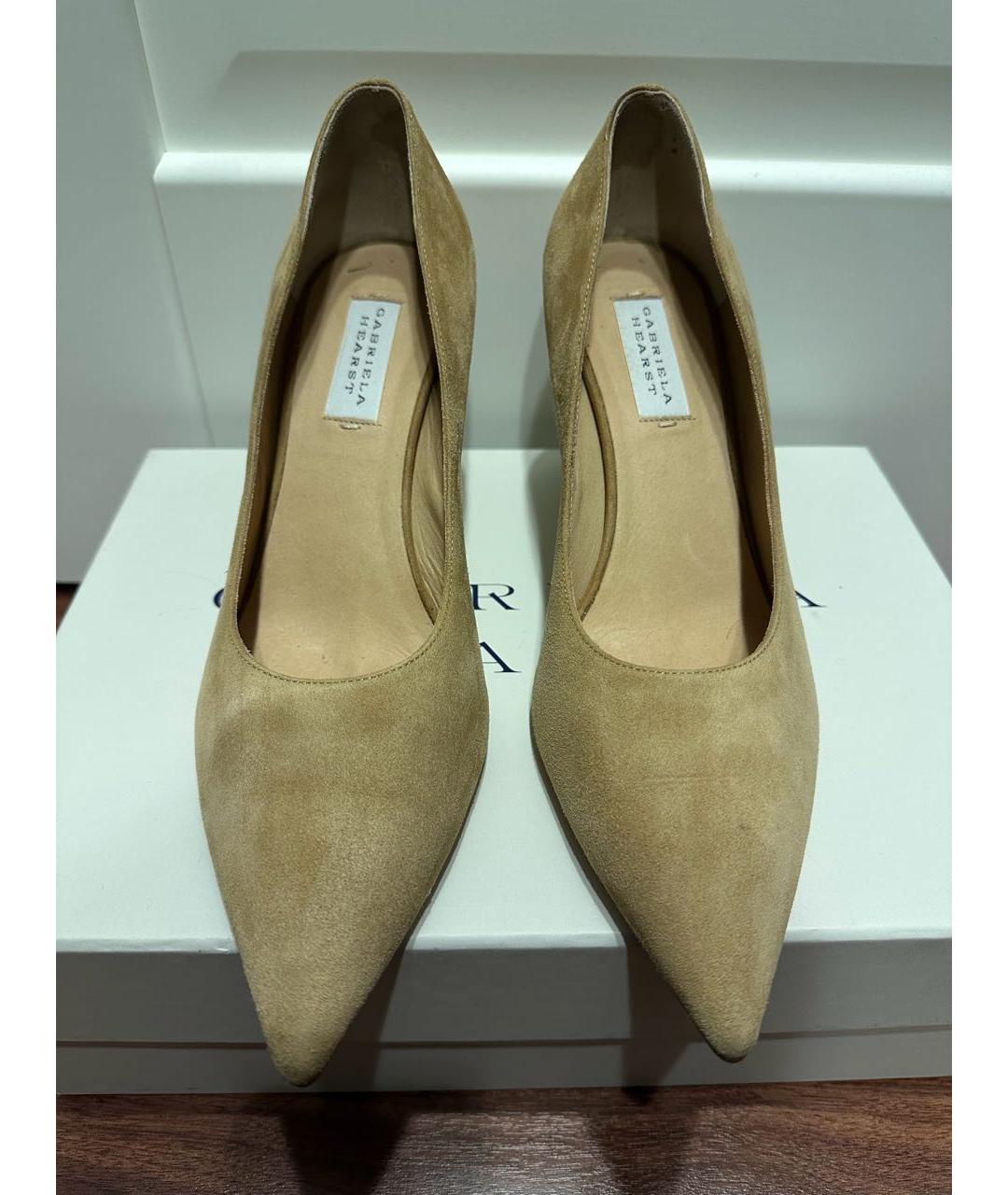 GABRIELA HEARST Бежевые замшевые туфли, фото 3