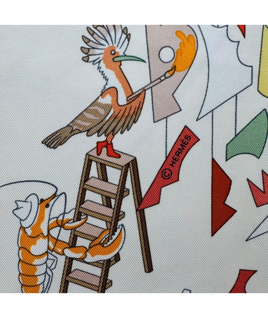 HERMES Мульти шелковый платок, фото 4