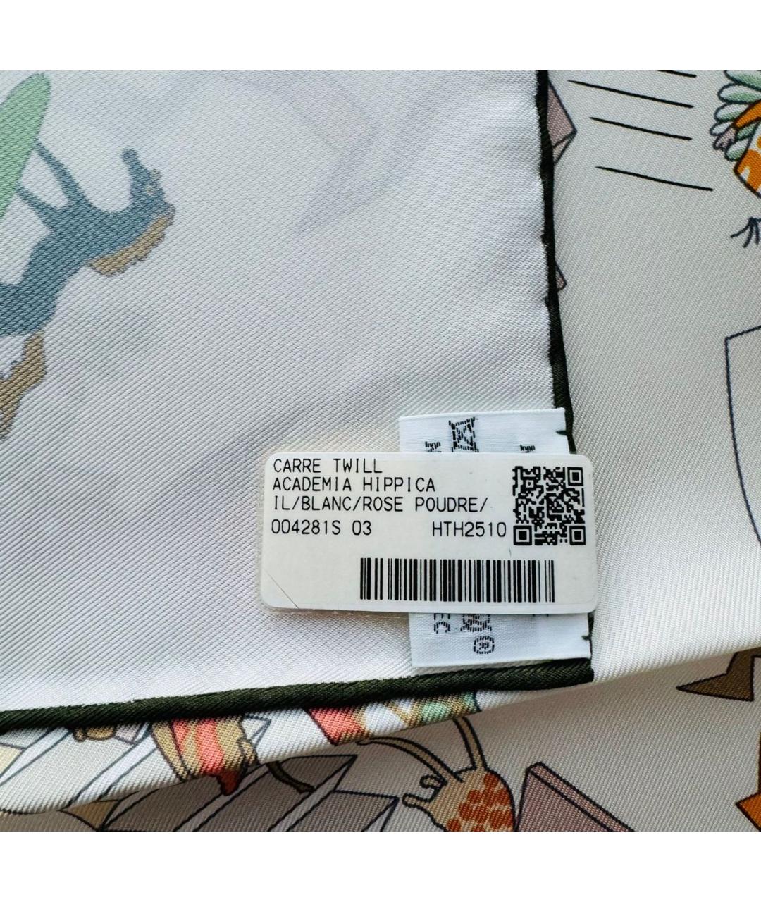 HERMES Мульти шелковый платок, фото 7