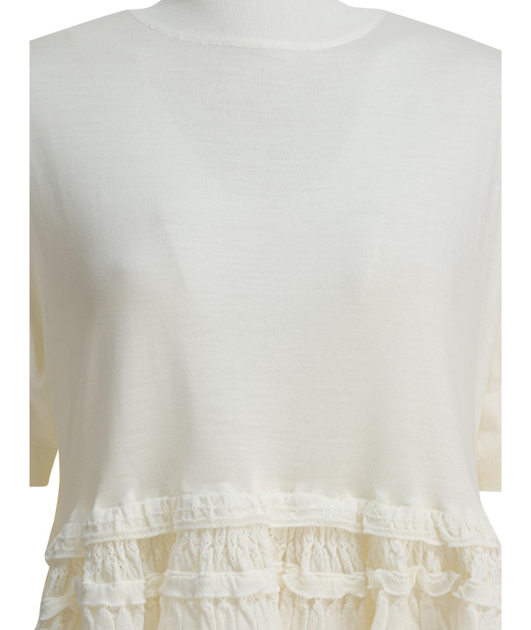 ALAIA Белый шерстяной джемпер / свитер, фото 3