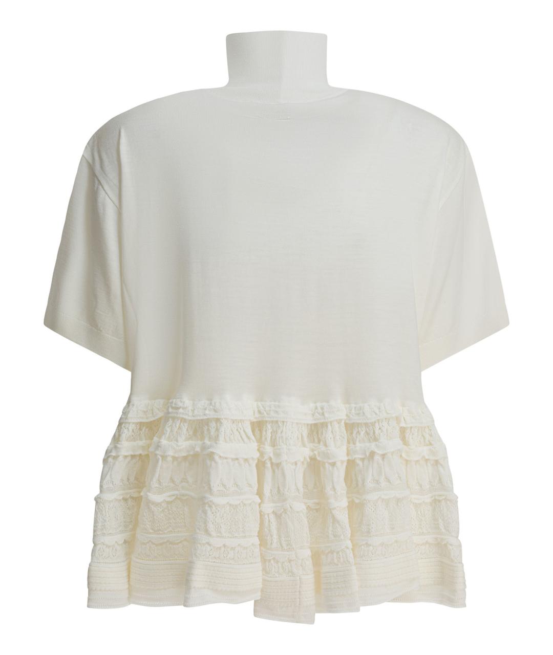 ALAIA Белый шерстяной джемпер / свитер, фото 2