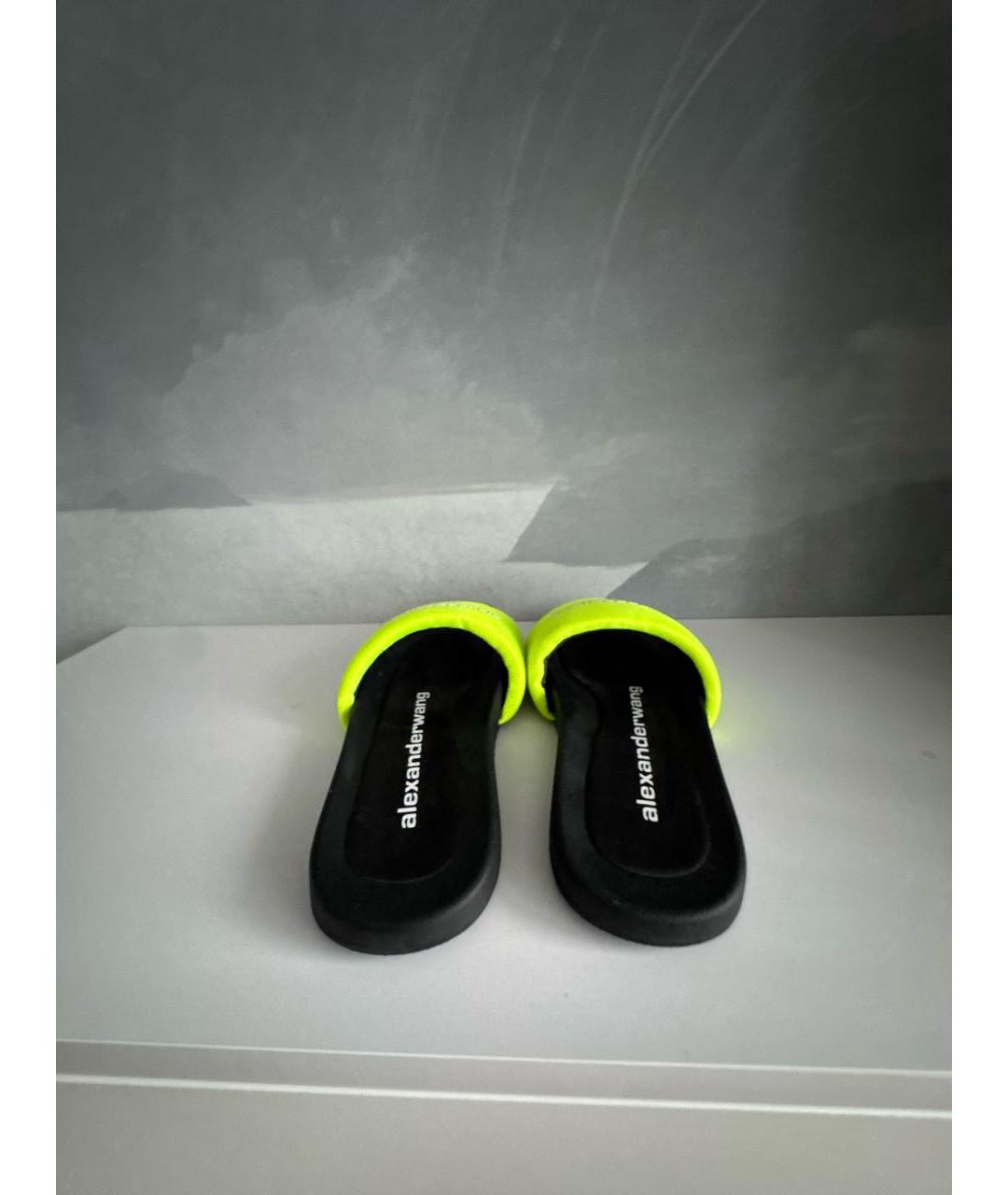 ALEXANDER WANG Салатовые неопреновые шлепанцы, фото 4