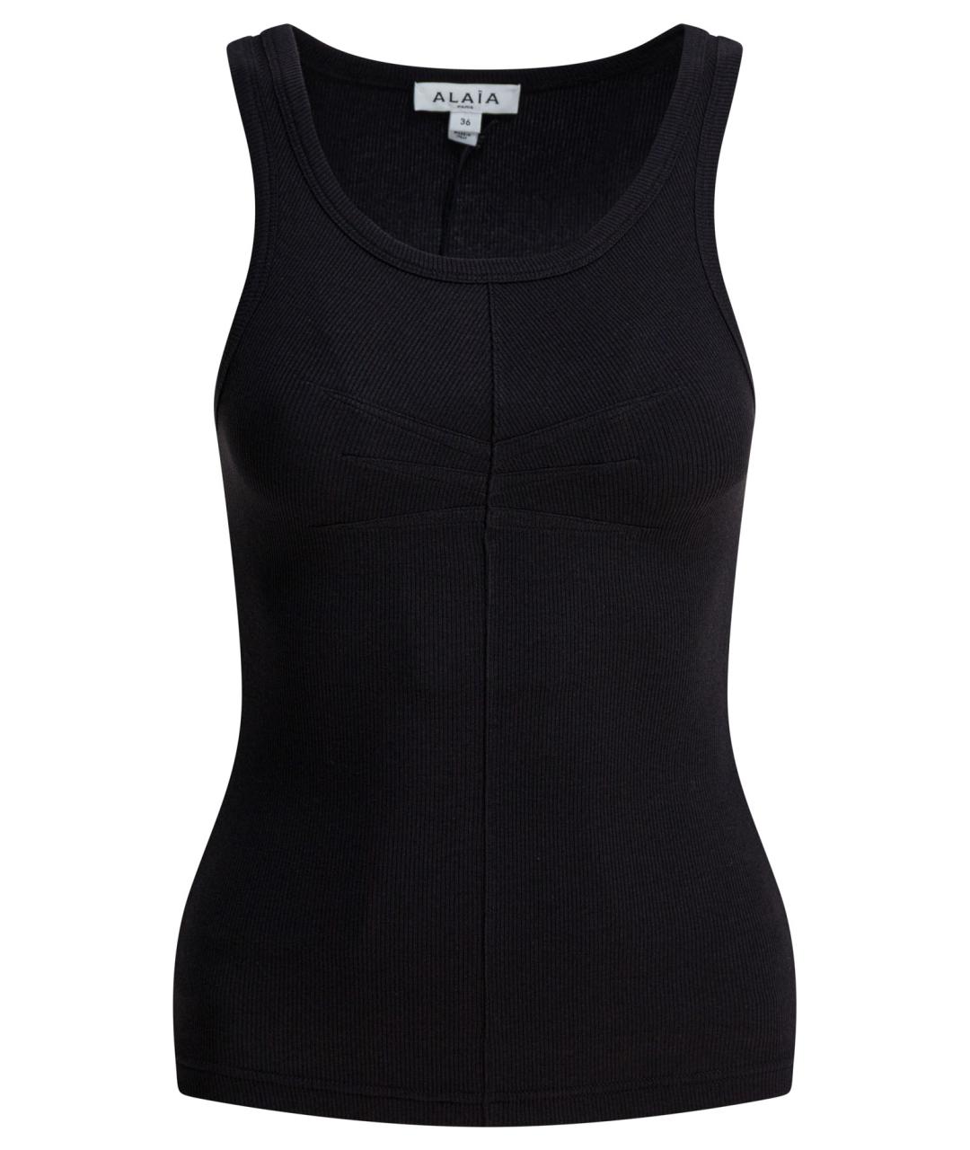 ALAIA Черная хлопковая майка, фото 1