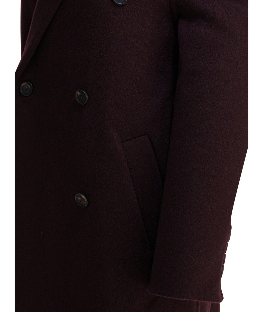 BRUNELLO CUCINELLI Бордовое кашемировое пальто, фото 4