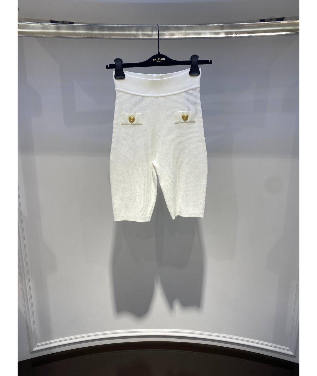 BALMAIN Белые леггинсы и велосипедки, фото 3