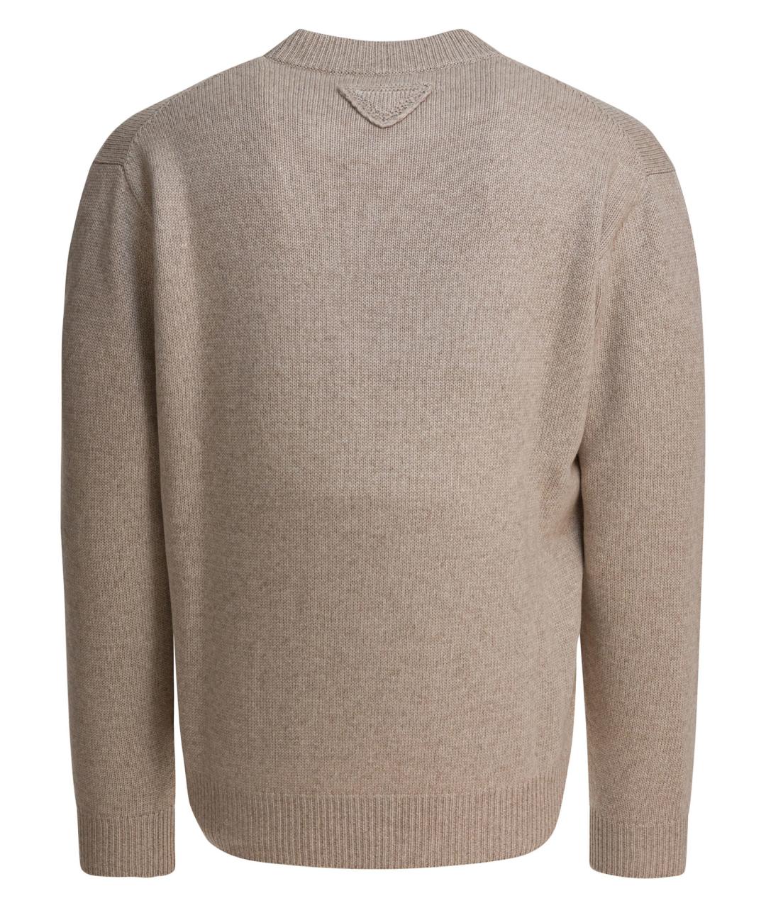 PRADA Бежевый кашемировый джемпер / свитер, фото 2