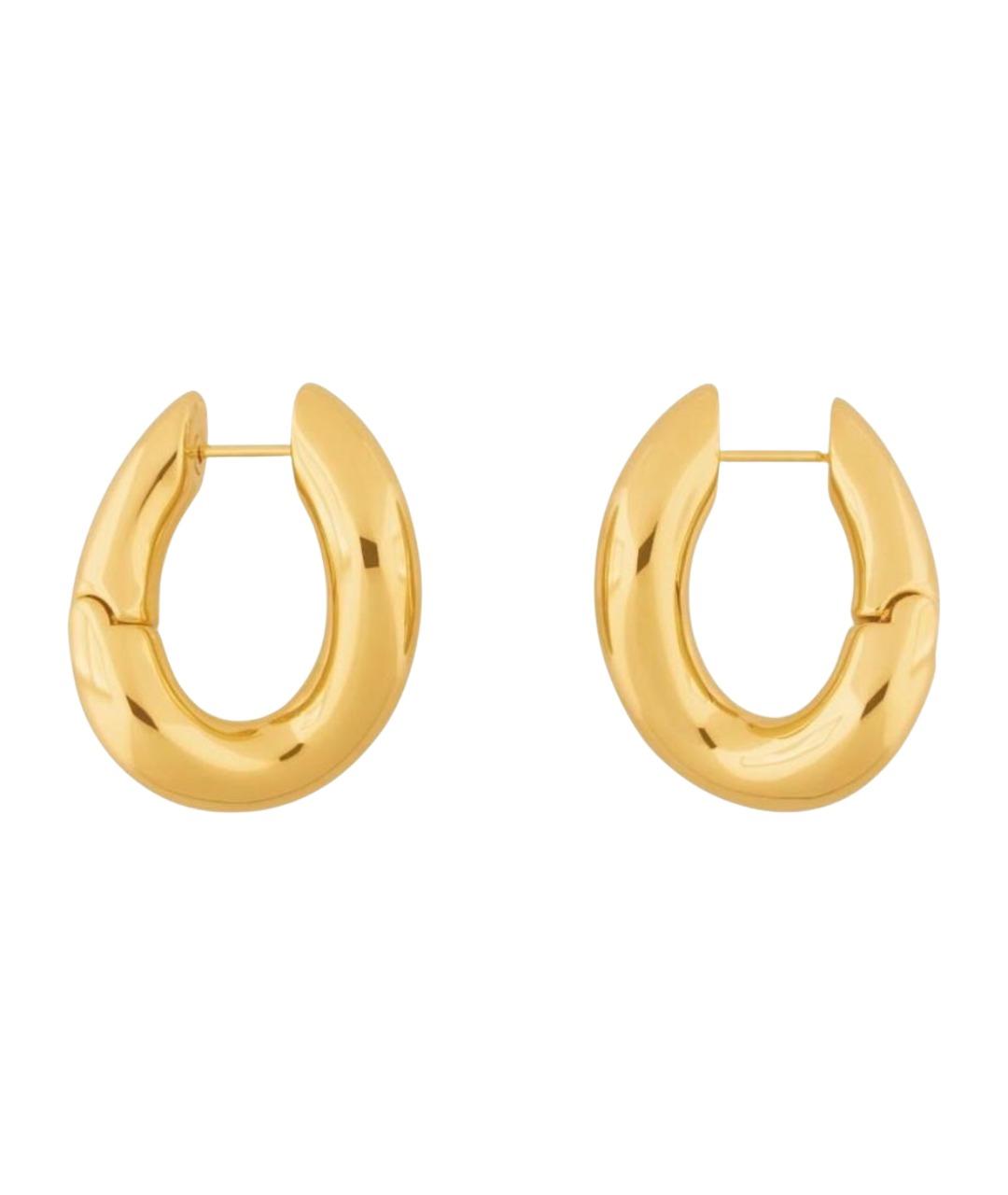 BALENCIAGA Золотые металлические серьги, фото 1