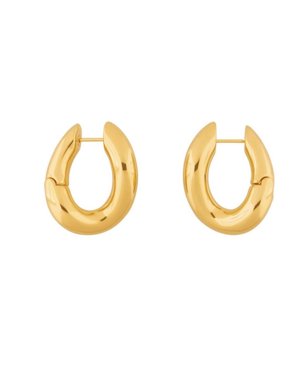 BALENCIAGA Золотые металлические серьги, фото 8