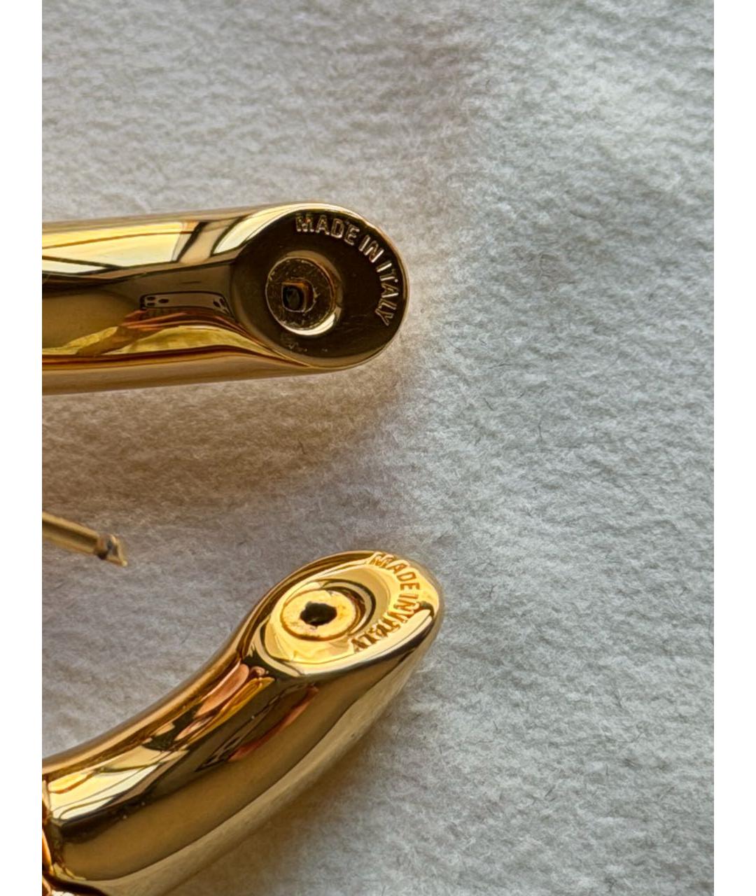 BALENCIAGA Золотые металлические серьги, фото 4