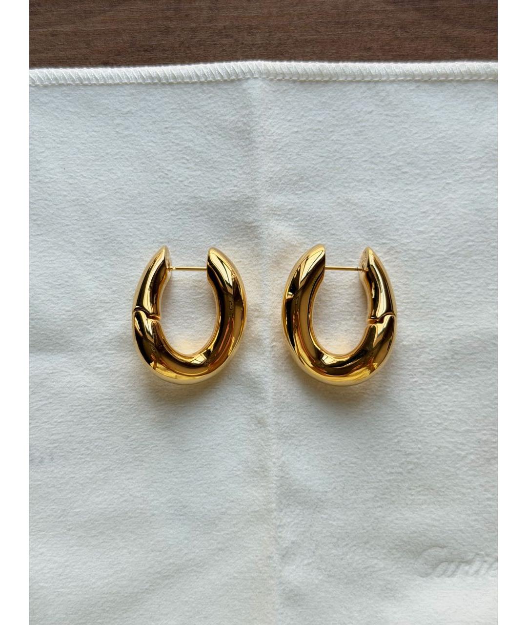 BALENCIAGA Золотые металлические серьги, фото 2