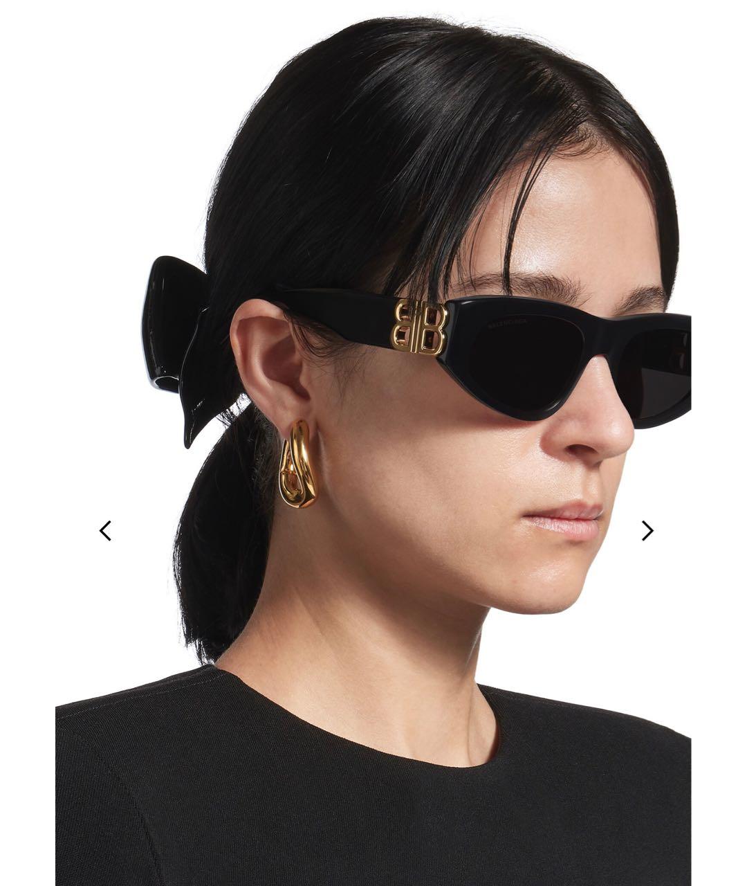 BALENCIAGA Золотые металлические серьги, фото 5