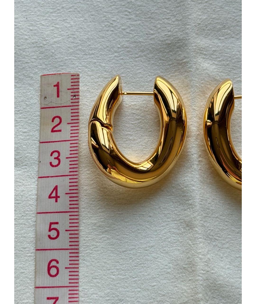 BALENCIAGA Золотые металлические серьги, фото 7