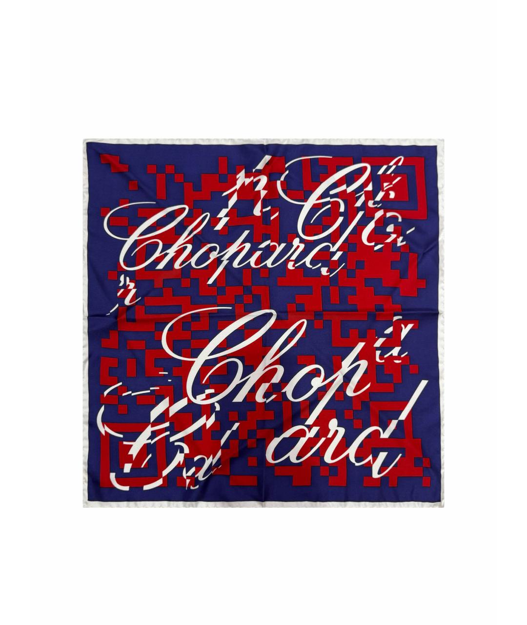 CHOPARD Темно-синий шелковый платок, фото 1