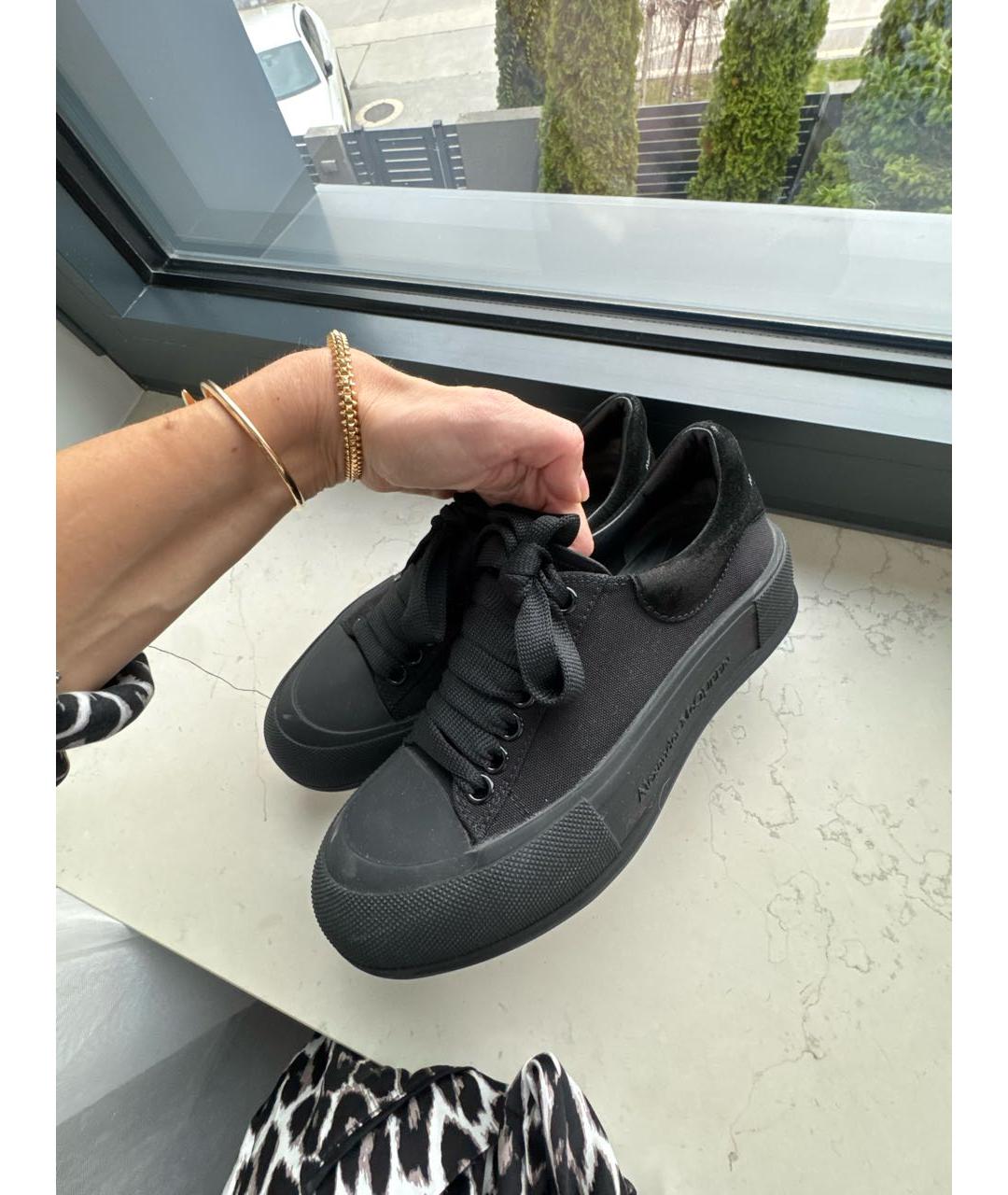 ALEXANDER MCQUEEN Черные резиновые кеды, фото 6