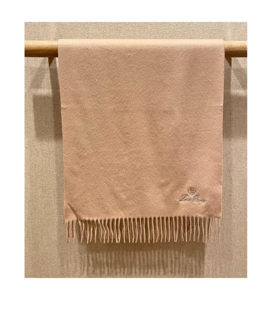 LORO PIANA Бежевый шарф, фото 2