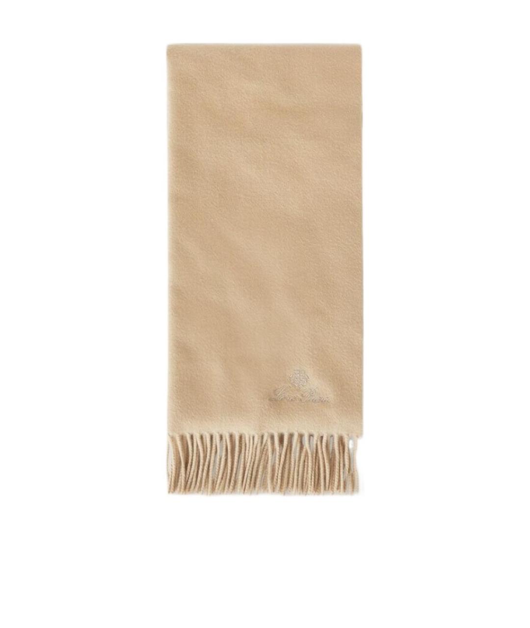 LORO PIANA Бежевый шарф, фото 1