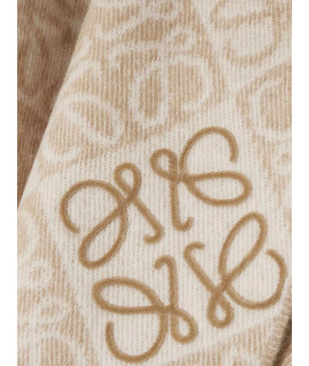 LOEWE Бежевый шарф, фото 2