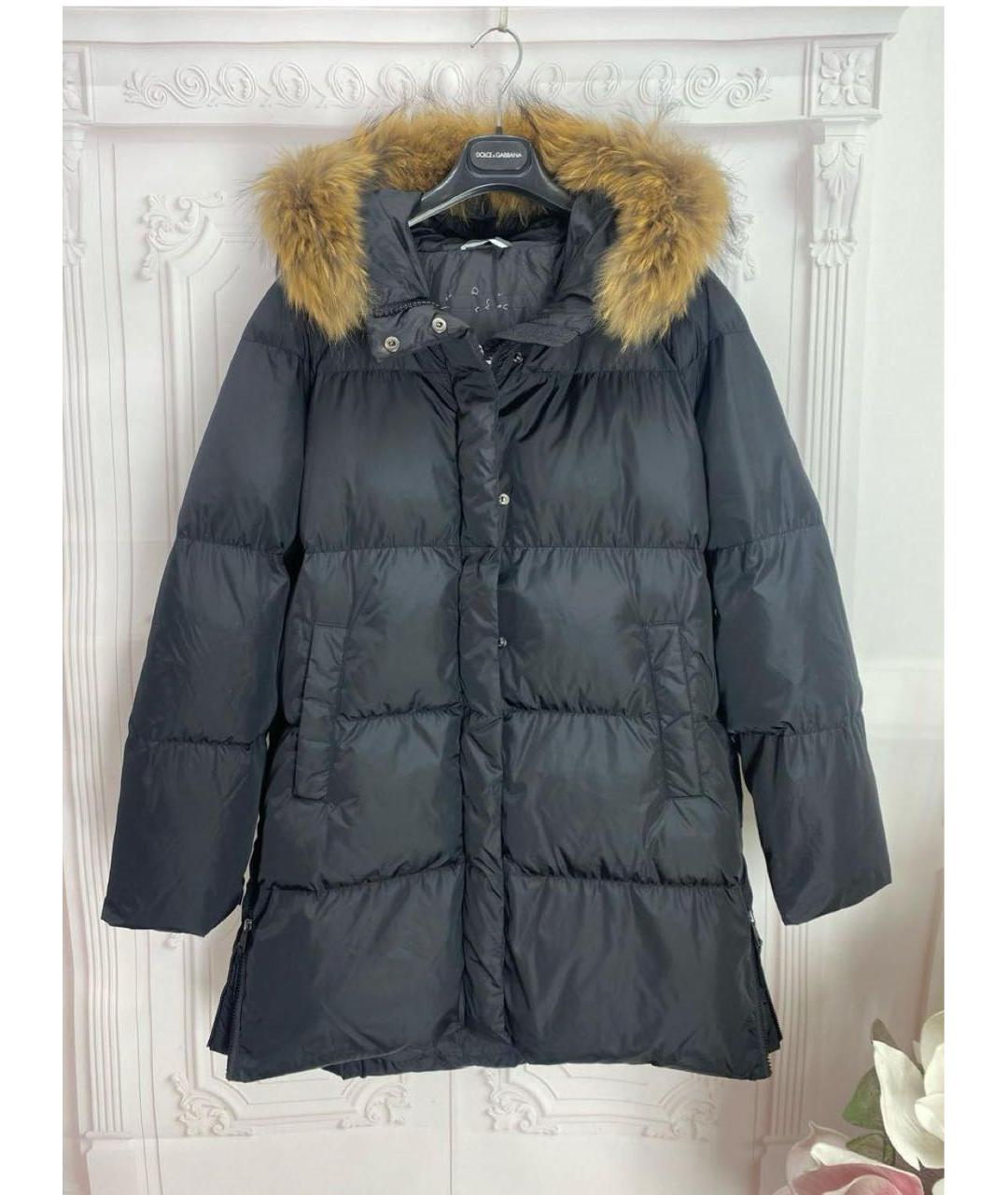 WEEKEND MAX MARA Черный полиамидовый пуховик, фото 8