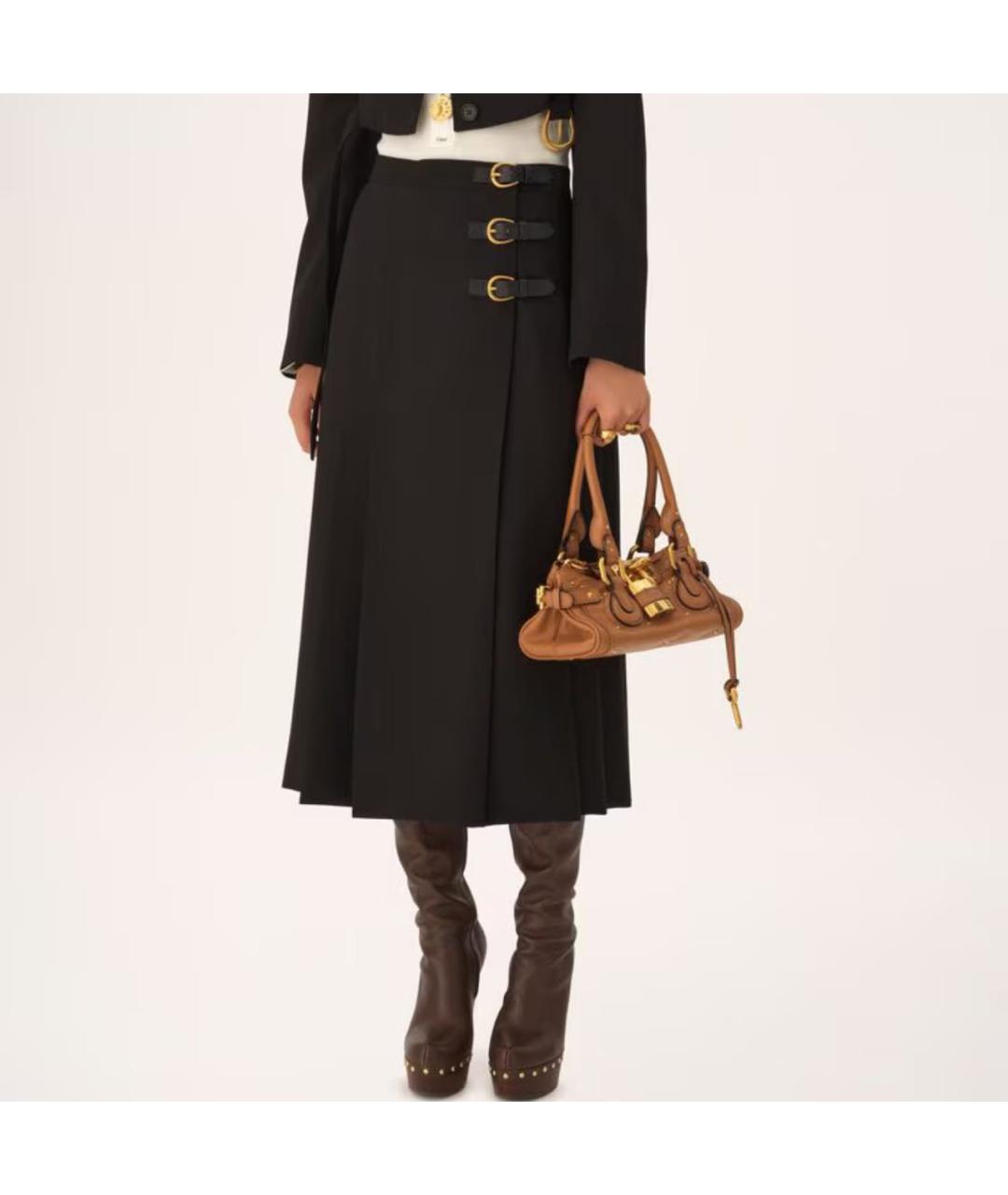 CHLOE Коричневая кожаная сумка с короткими ручками, фото 5