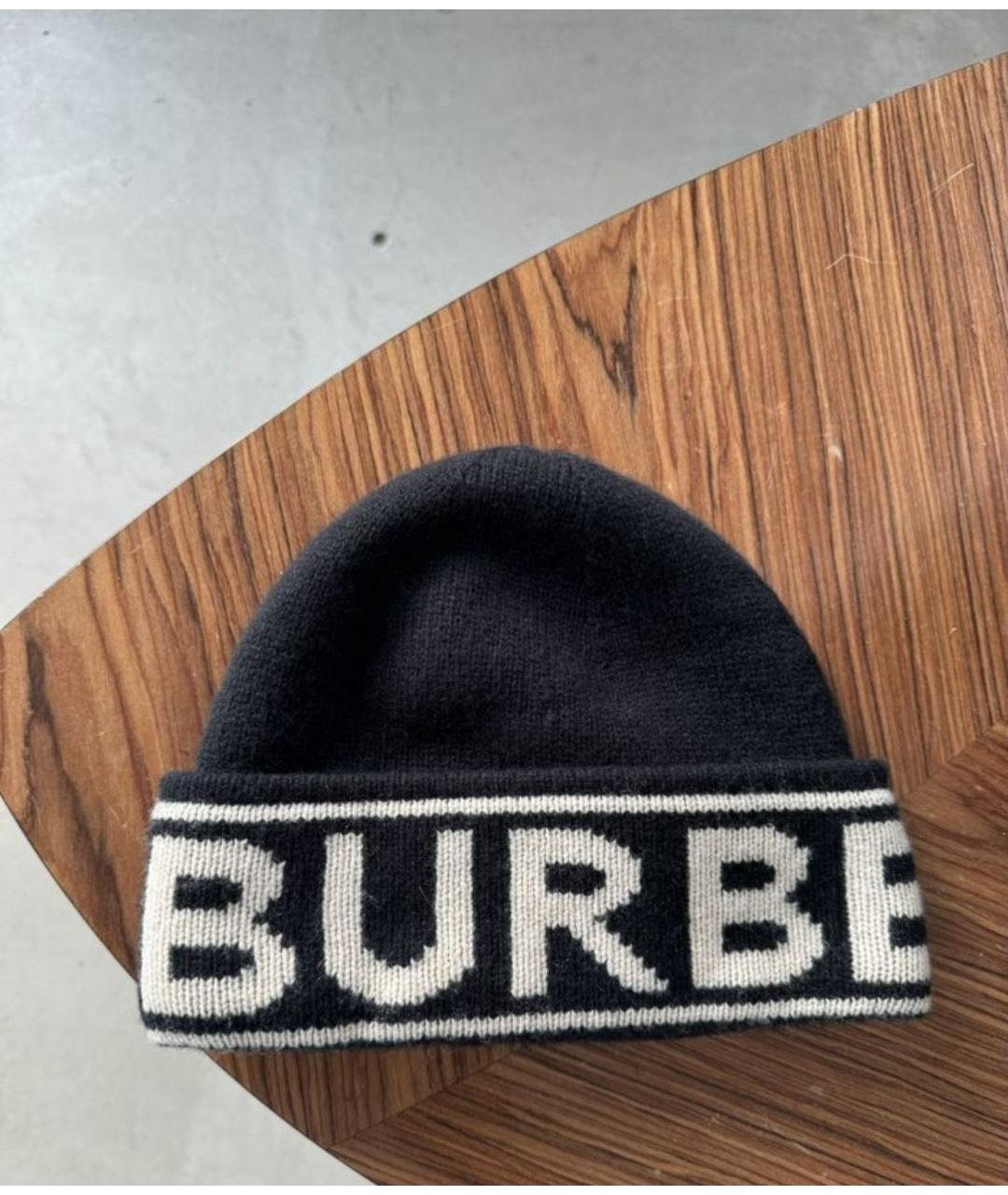 BURBERRY Черная кашемировая шапка, фото 4