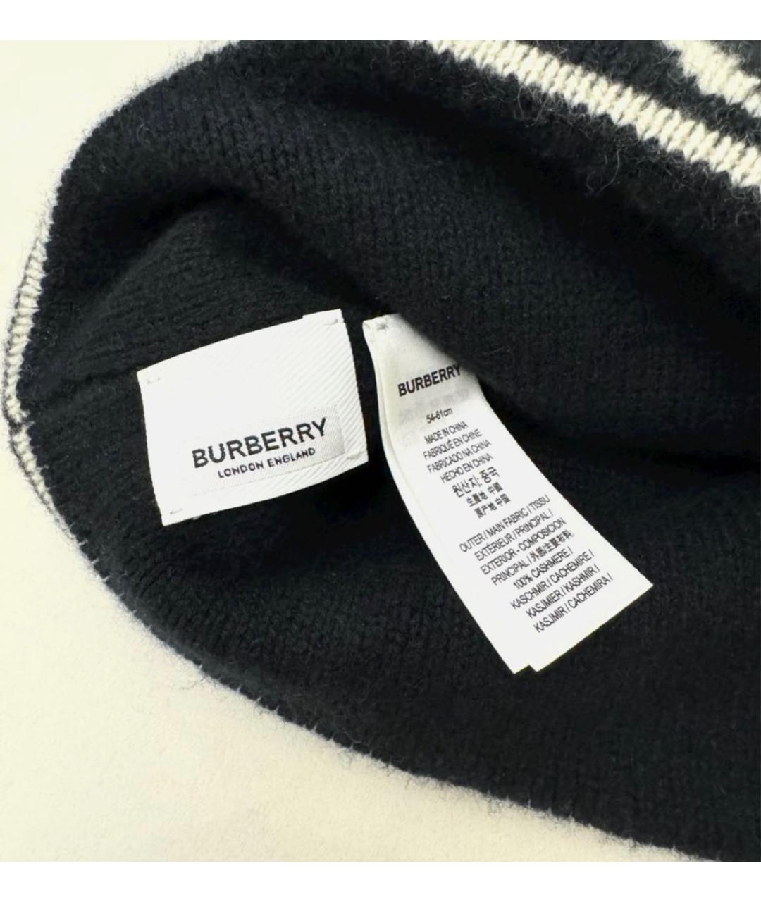 BURBERRY Черная кашемировая шапка, фото 3