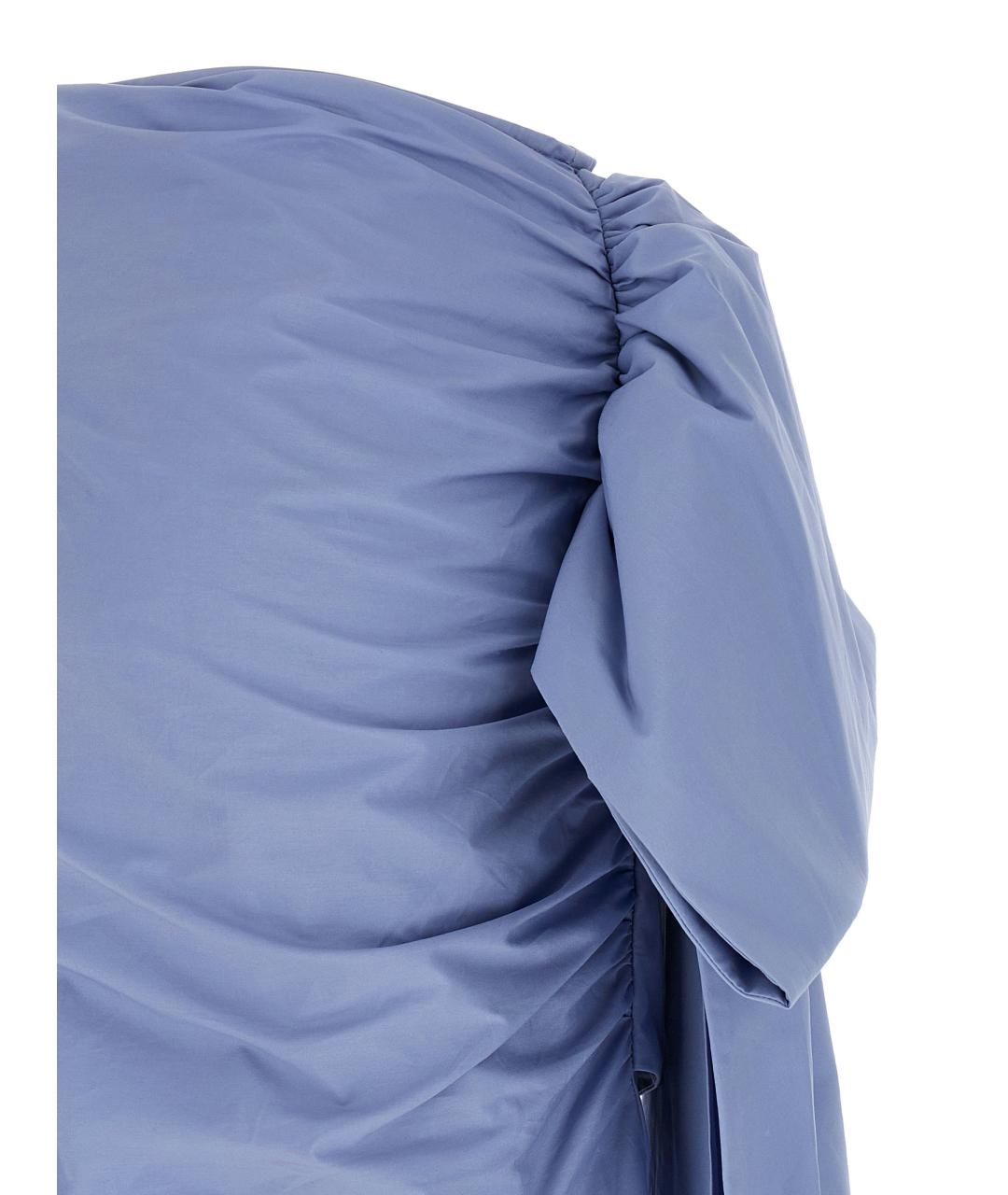 SELF-PORTRAIT Голубая хлопковая юбка мини, фото 4