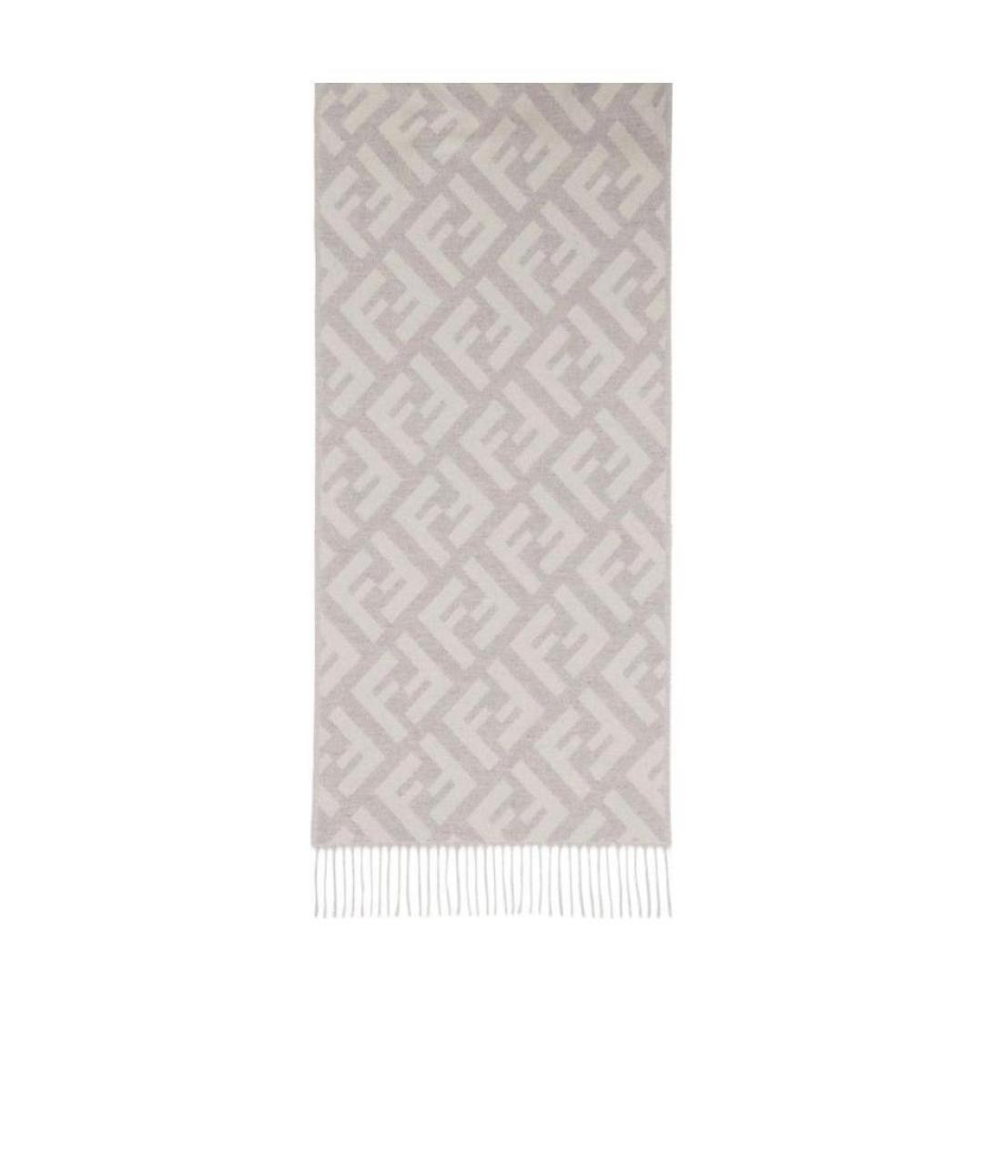 FENDI Серый шарф, фото 2