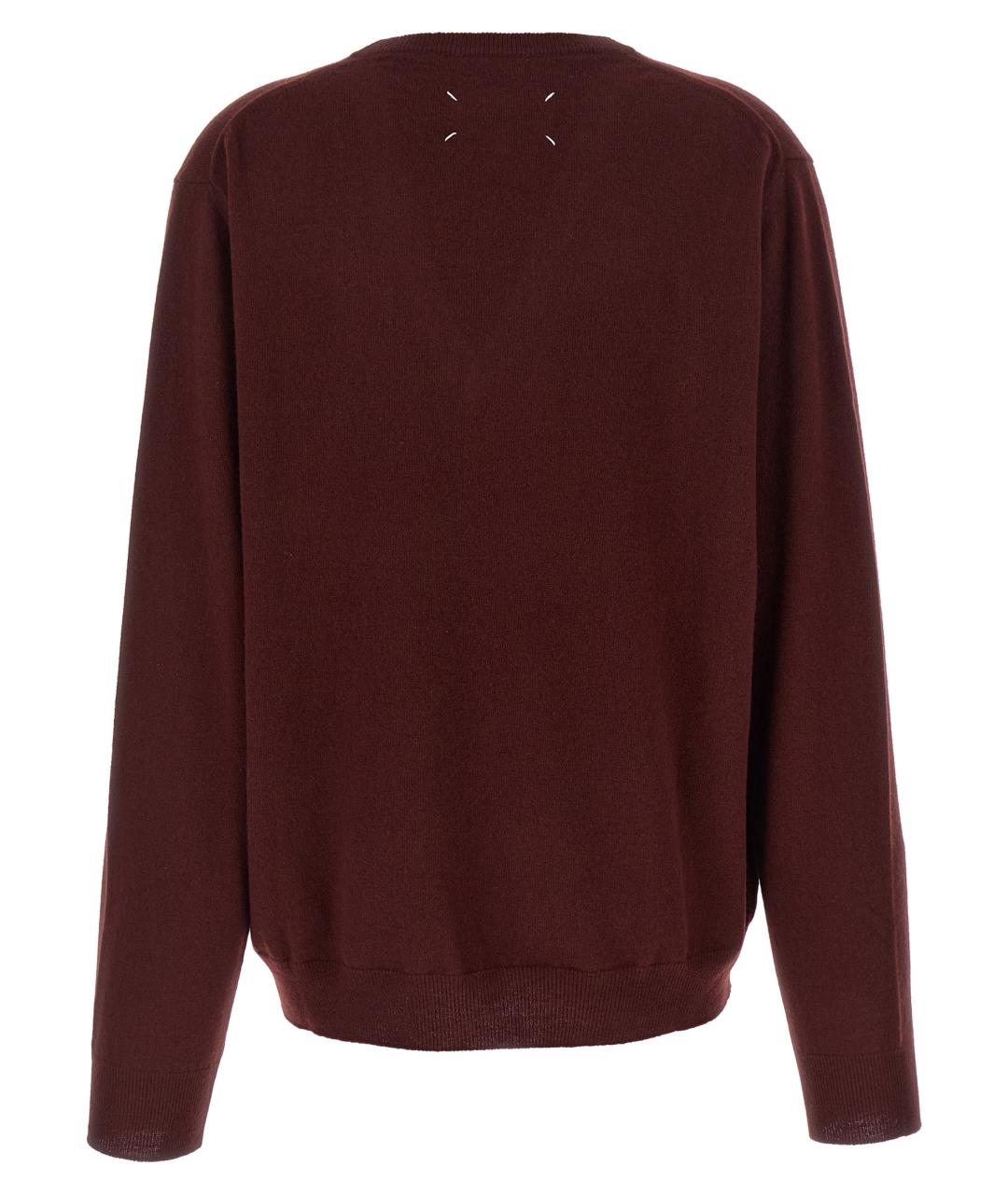 MAISON MARGIELA Бордовый шерстяной джемпер / свитер, фото 2