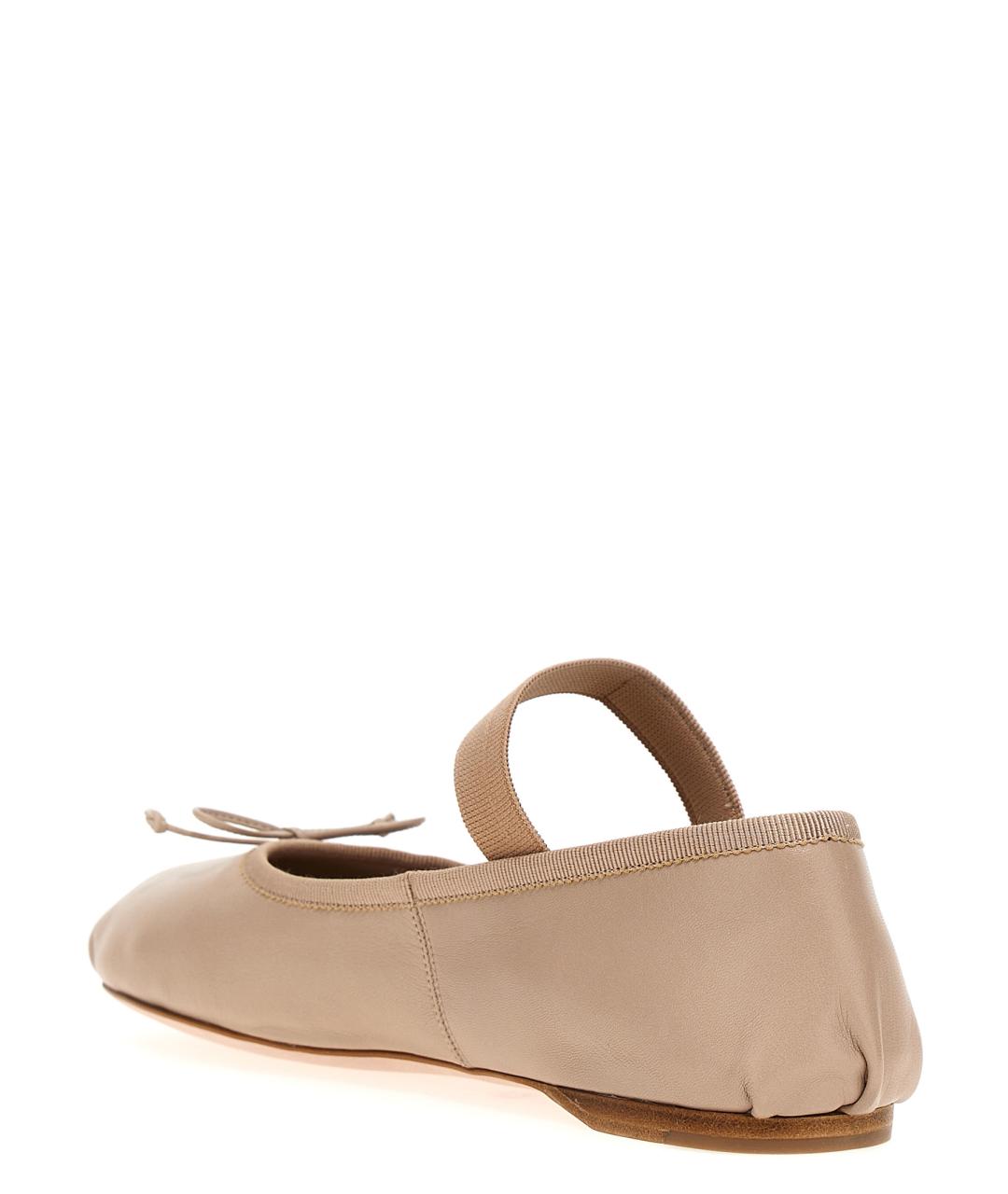 MIU MIU Бежевые балетки, фото 2