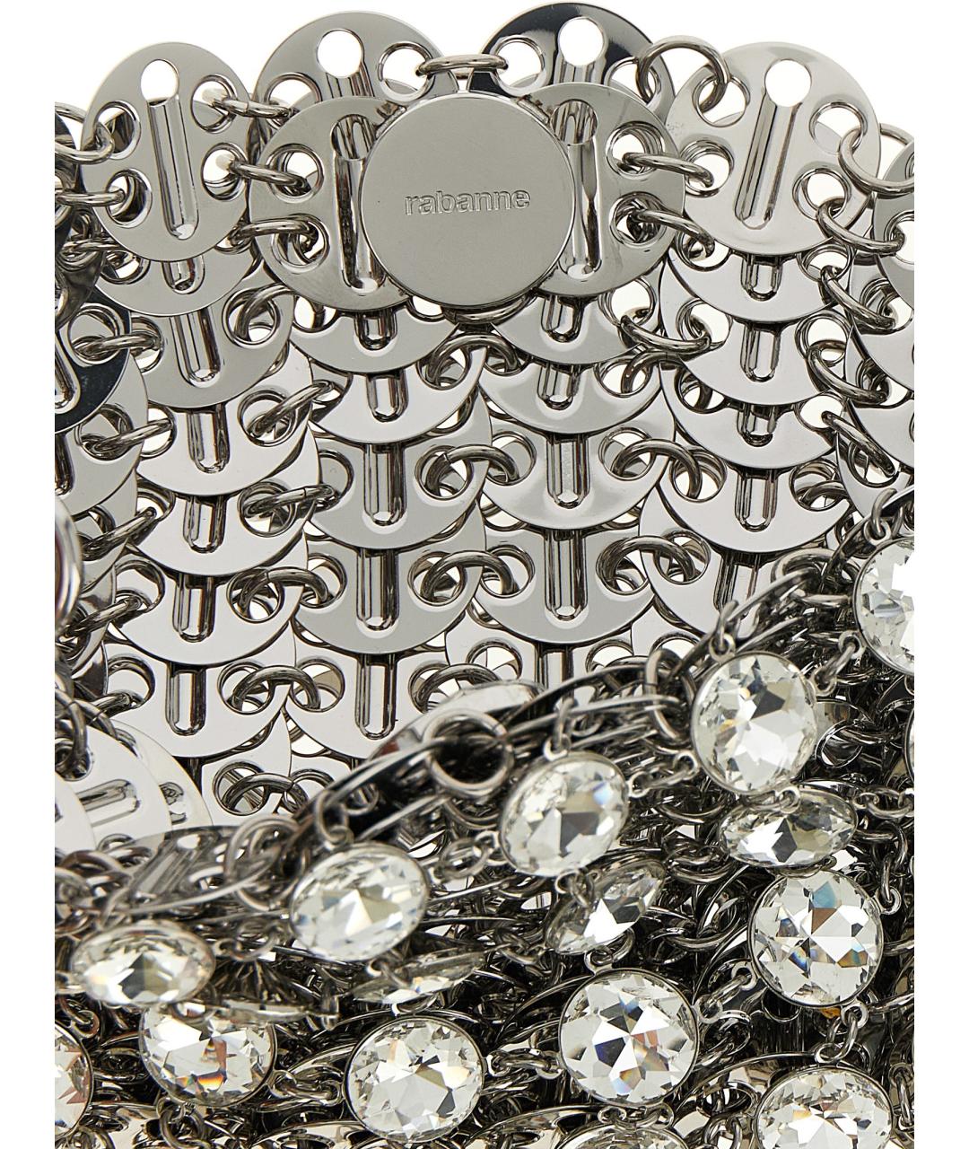 PACO RABANNE Серебряная сумка через плечо, фото 4