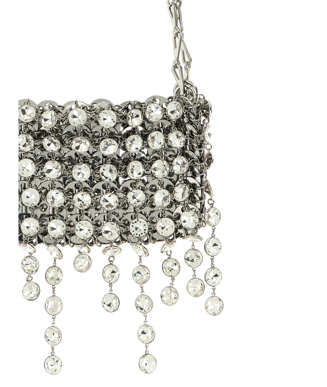 PACO RABANNE Серебряная сумка через плечо, фото 3