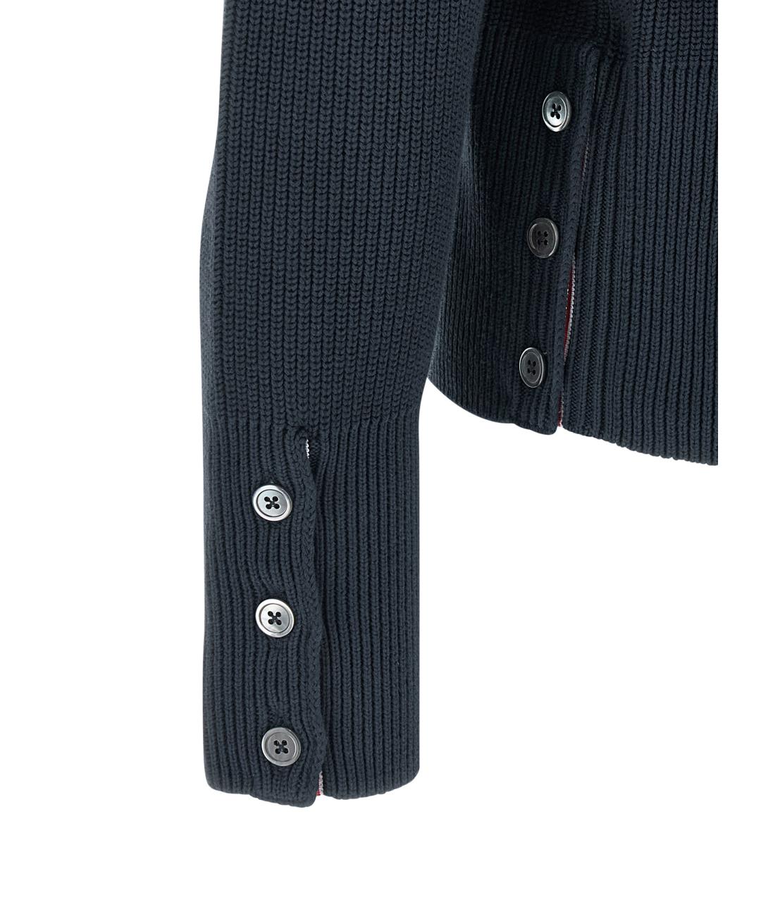 THOM BROWNE Синий хлопковый джемпер / свитер, фото 4