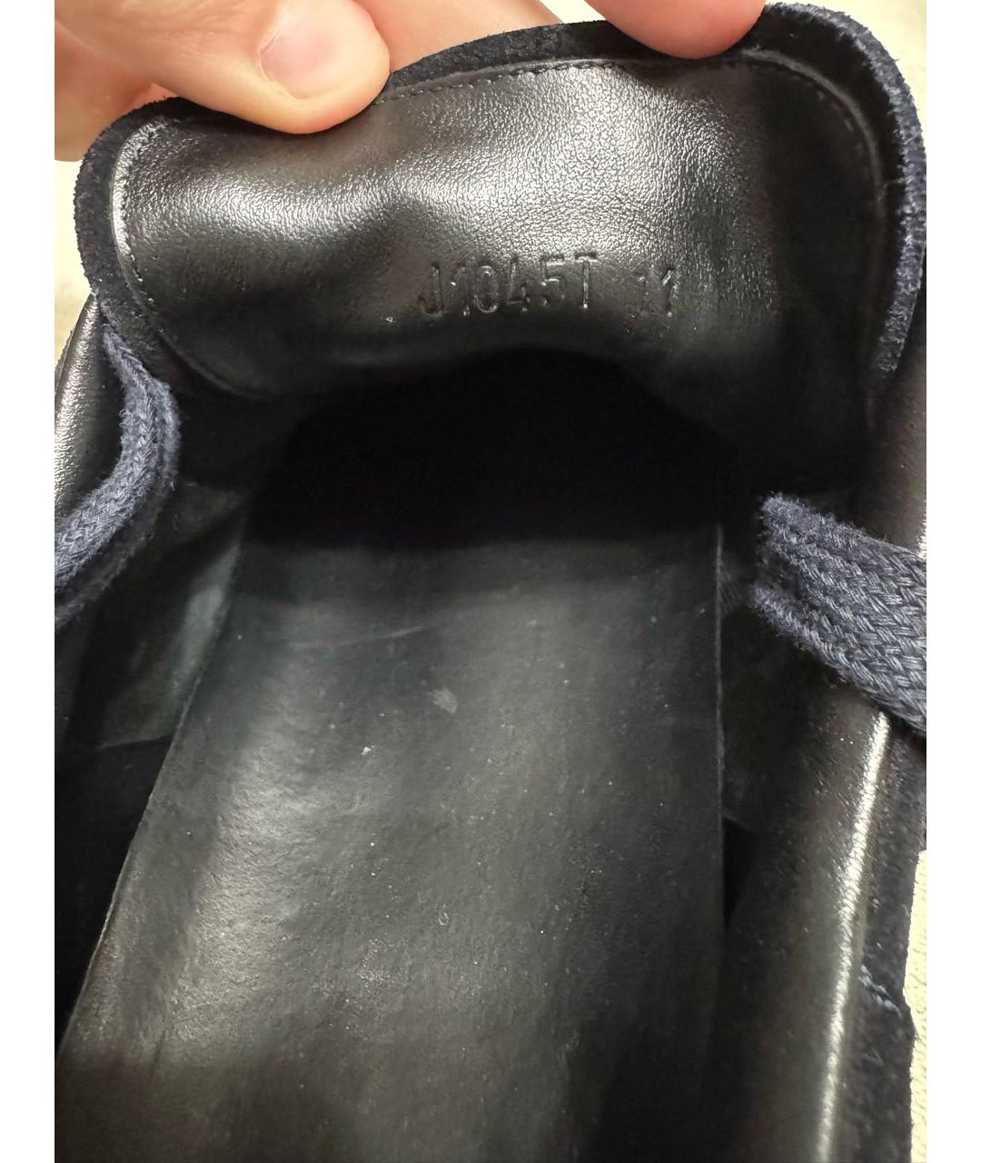 TOM FORD Темно-синие замшевые низкие кроссовки / кеды, фото 5