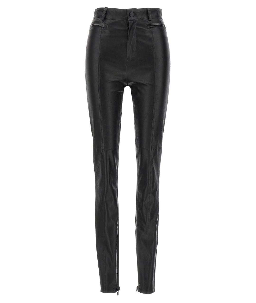 DAVID KOMA Черные кожаные леггинсы и велосипедки, фото 1