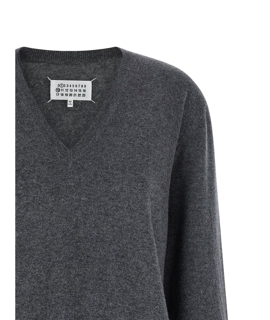 MAISON MARGIELA Серый шерстяной кардиган, фото 3