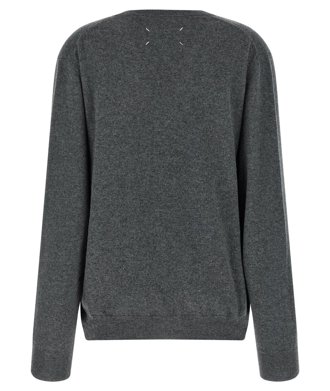 MAISON MARGIELA Серый шерстяной кардиган, фото 2