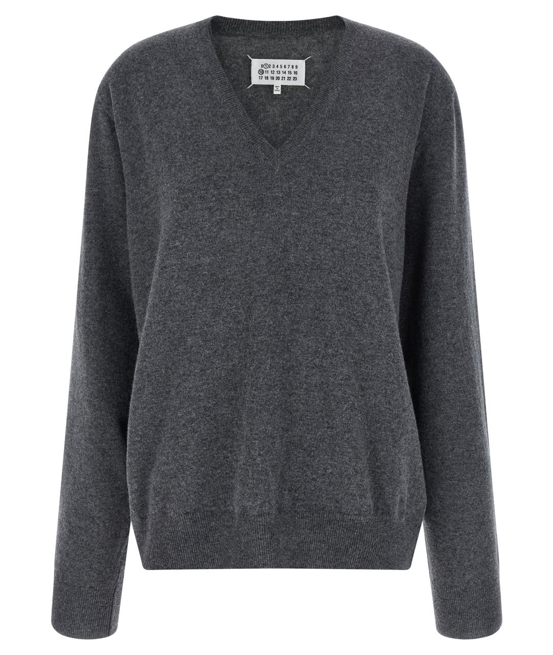 MAISON MARGIELA Серый шерстяной кардиган, фото 1