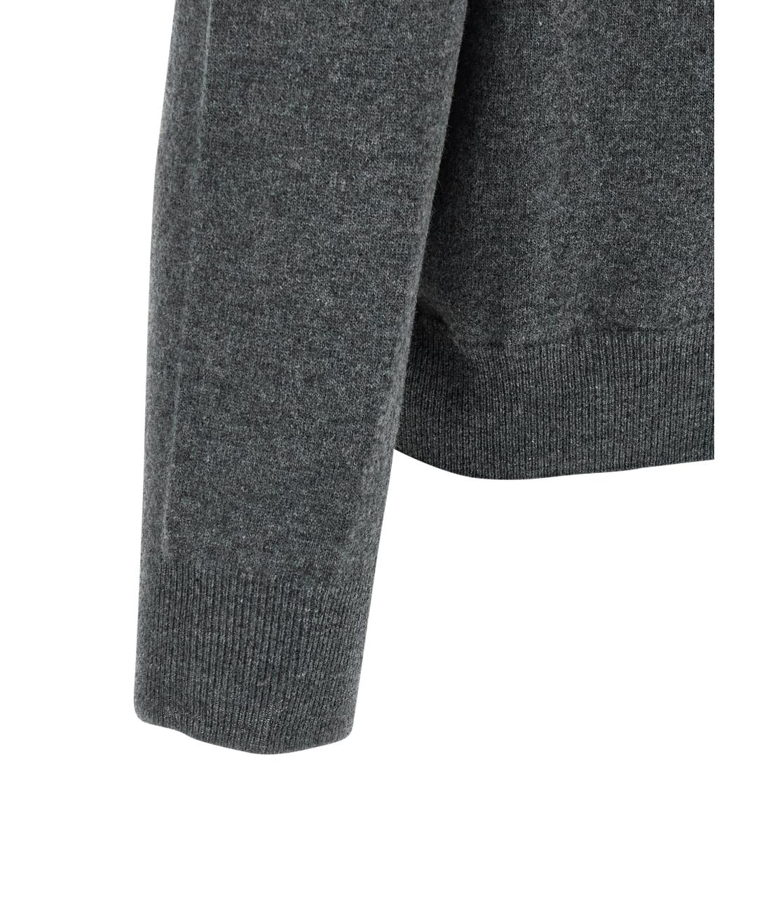 MAISON MARGIELA Серый шерстяной кардиган, фото 4
