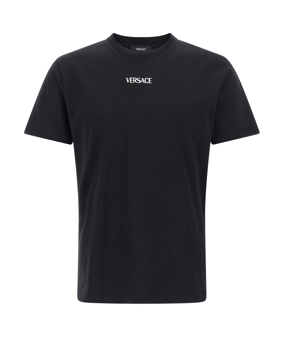 VERSACE Черная хлопковая футболка, фото 1